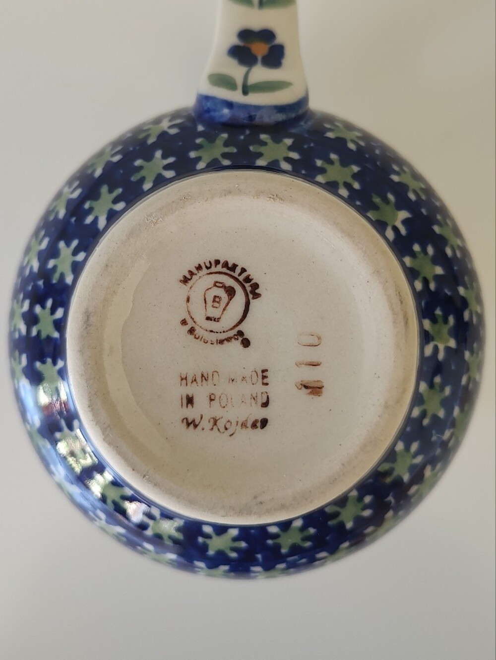 Polish Pottery Blue Violet Bubble Mug 16Oz - Picture 2 of 8